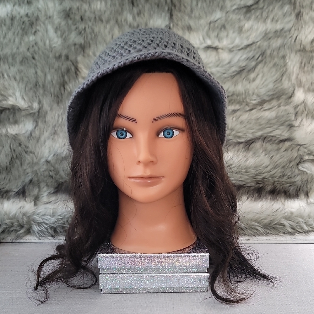 Gray Knit Women's Hat